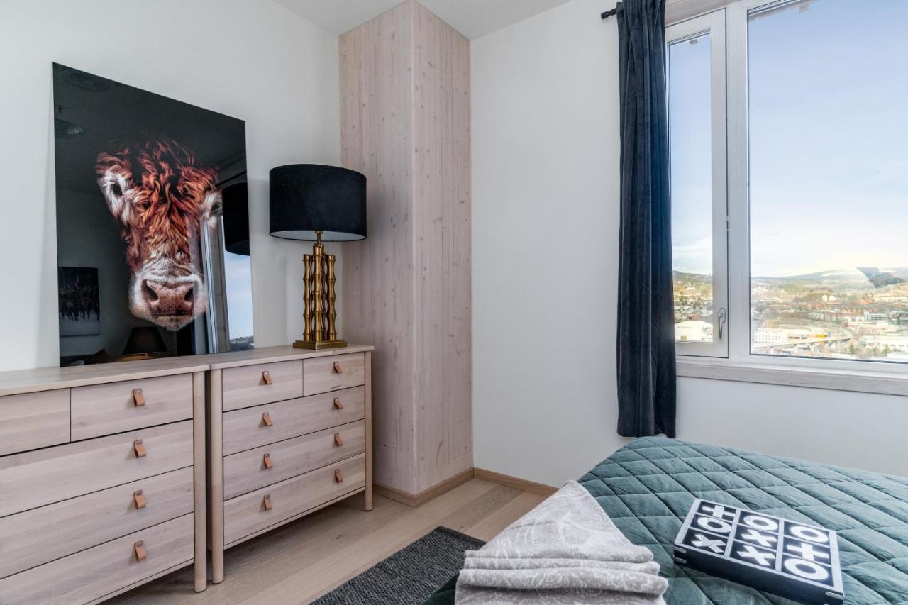 Mjos Tower Apartment - Lovely City View Sjusjøen エクステリア 写真